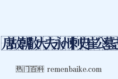 唐故朝散大夫永州刺史崔公墓志是什么意思的图片